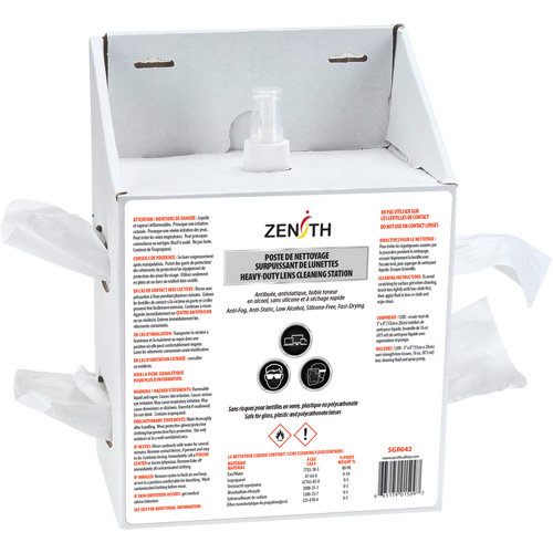 Disposable Premium Lens Cleaning Station, Cardboard, 8" L x 5" D x 12.5" H