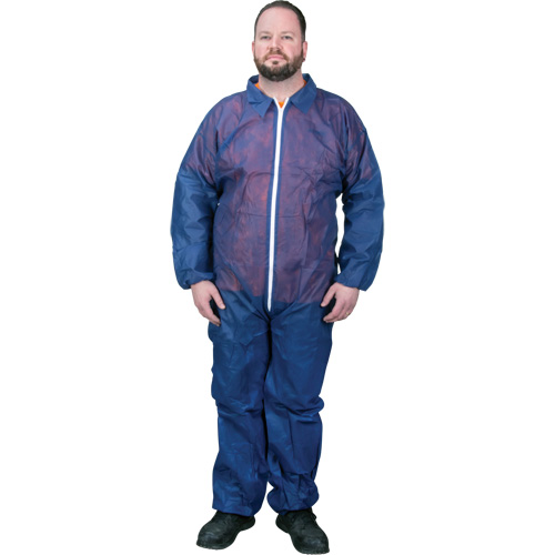 Coveralls, X-Large, Blue, Polypropylene