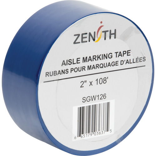 Aisle Marking Tape, 2" x 108', PVC, Blue