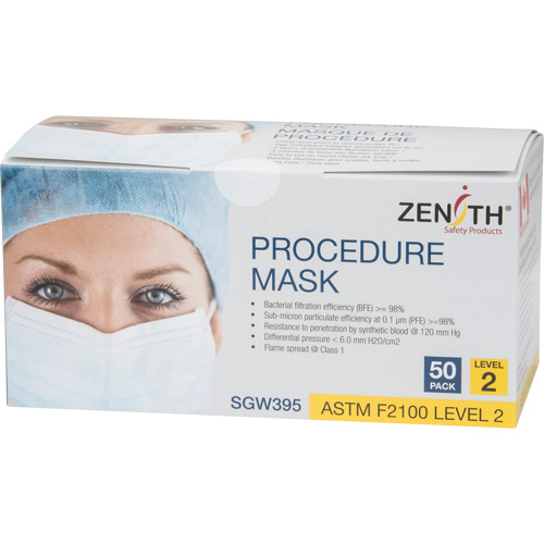 Disposable Procedure Face Masks, ASTM F2100 Level 2