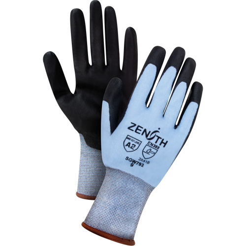 Ultimate Dexterity Cut-Resistant Gloves, Size Large, 18 Gauge, Polyurethane Coated, HPPE Shell, ASTM ANSI Level A2/EN 388 Level B