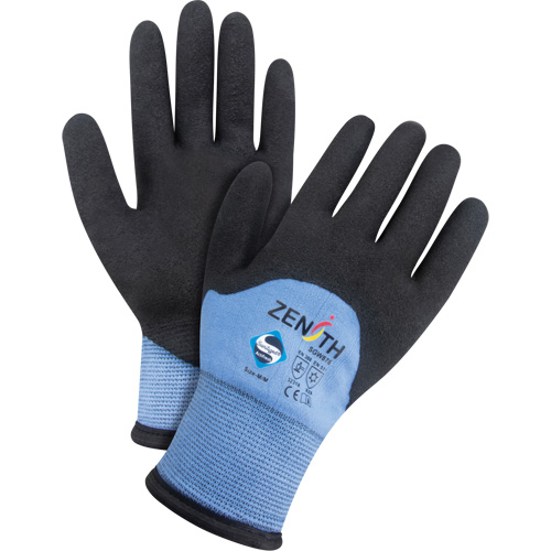 ZX-30° Premium Coated Gloves, Medium, Foam PVC Coating, 15 Gauge, Nylon Shell