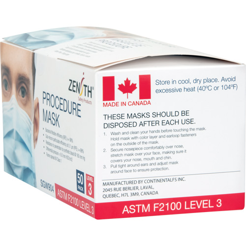 Disposable Procedure Face Masks, ASTM F2100 Level 3