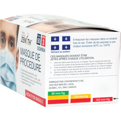 Disposable Procedure Face Masks, ASTM F2100 Level 3