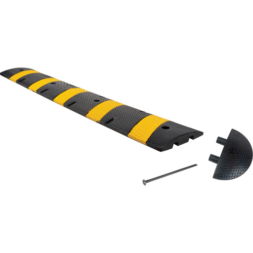 Speed Bump Kit, Rubber, 6' L x 11" W x 2" H