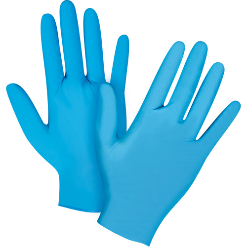 Vending Pack Disposable Gloves, Large, Nitrile, 4.5-mil, Powder-Free, Blue, Class 2