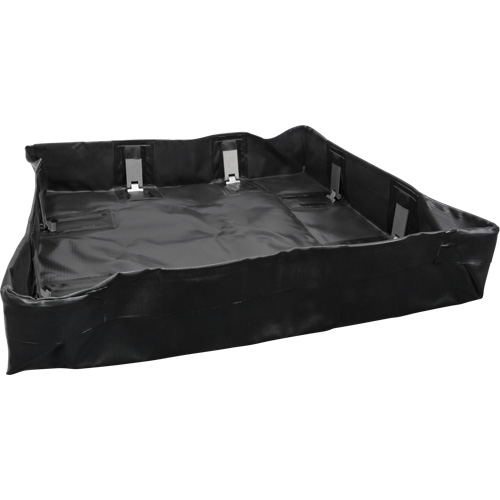 Collapsible Berm, 538.5 US gal. Capacity, 12' W x 12' L x 6" H, Snap-Up Bracket