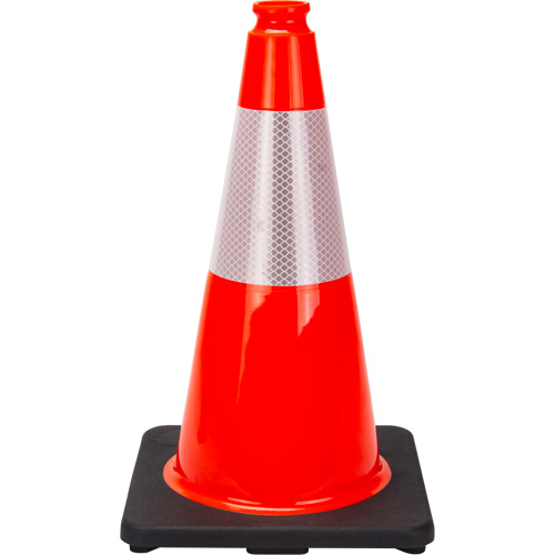 Premium Traffic Cone, 18", Orange, 6" Reflective Collar(s)