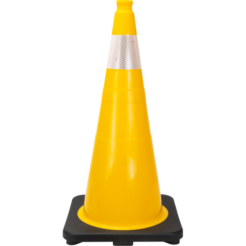 Premium Traffic Cone, 28", Yellow, 4" Reflective Collar(s)