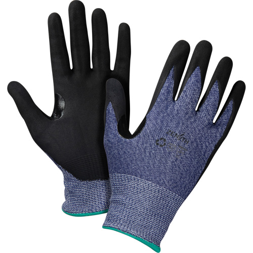 Cut-Resistant Gloves, Size Medium, 15 Gauge, Foam Nitrile Coated, HPPE Shell, ASTM ANSI Level A3