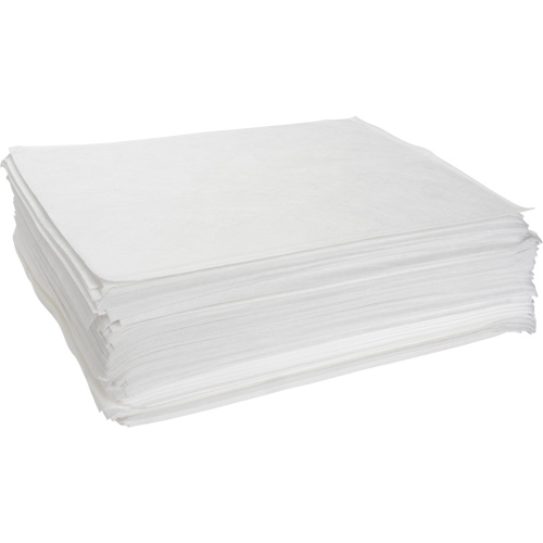 Meltblown Sorbent Pads, Oil Only, 15" x 19", 10 gal. Absorbancy