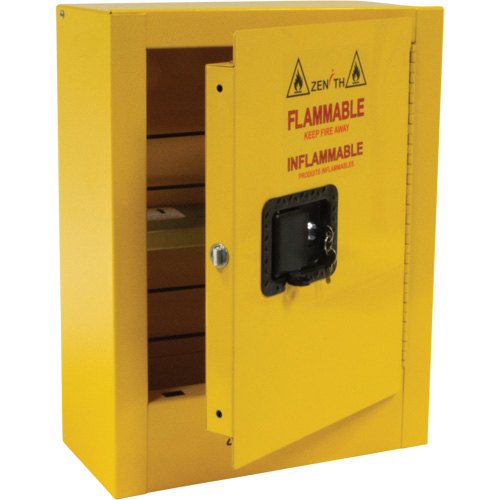 Mini Flammable Safety Cabinet, 2 Gal., 1 Door, 17" W x 22" H x 8" D