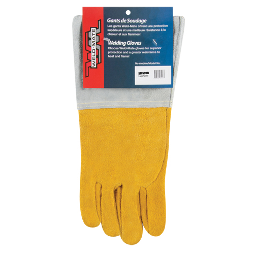 Superior Fit TIG Welding Gloves, Split Deerskin, Size Large