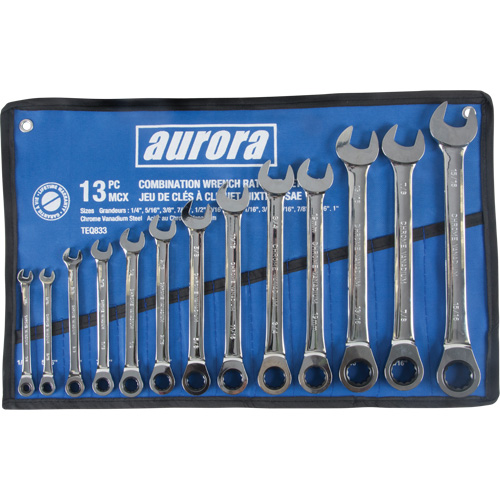 Fixed Head Wrench Set, 13 Pieces, Imperial