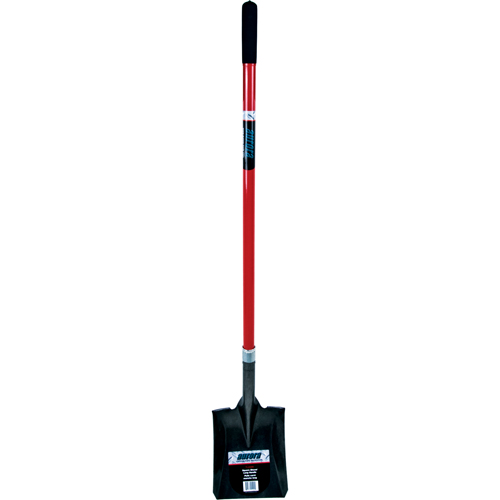 Heavy-Duty Square Shovel, Fibreglass, Carbon Steel Blade, Straight Handle, 47-1/2" Long