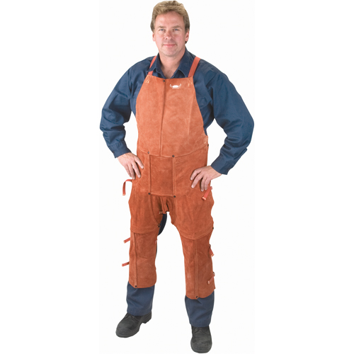 Leather Apron & Chaps, Split-Leg Bib, 42" L, Lava Brown™