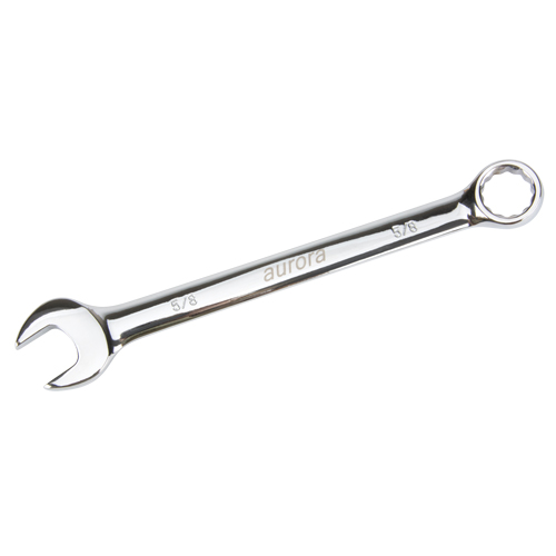 Combination Wrench, 12 Point, 5/8", Chrome Finish