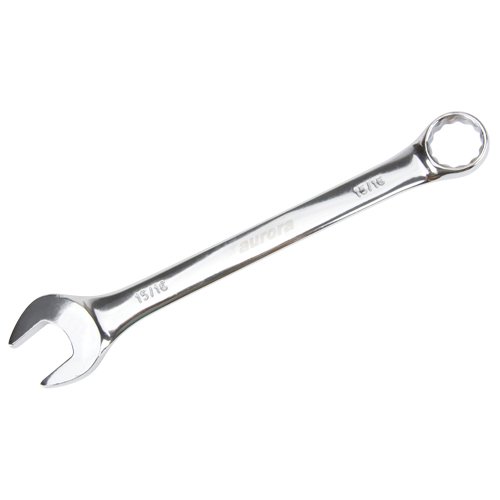 Combination Wrench, 12 Point, 15/16", Chrome Finish