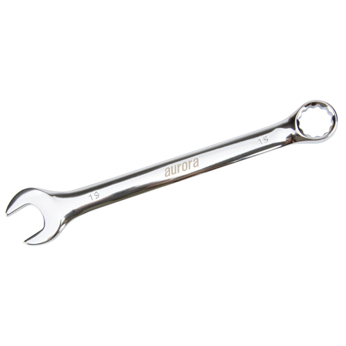Combination Wrench, 12 Point, 19 mm, Chrome Finish