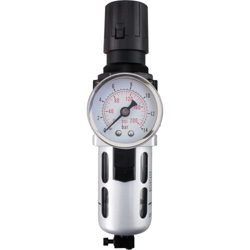 Modular Air Filter/Regulator (Gauge Included), 3/8" NPT, 145 PSI, 1.08 fl. oz. Capacity
