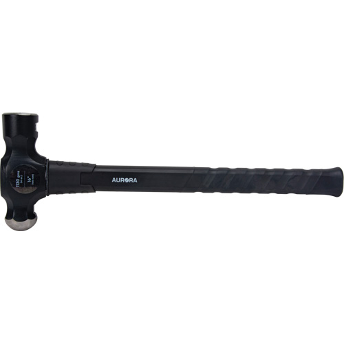 Ball Pein Hammer, 40 oz. Head Weight, Plain Face, Fibreglass Handle