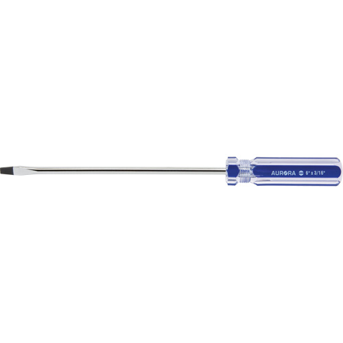 Blue Transparent Striped Slotted Screwdriver