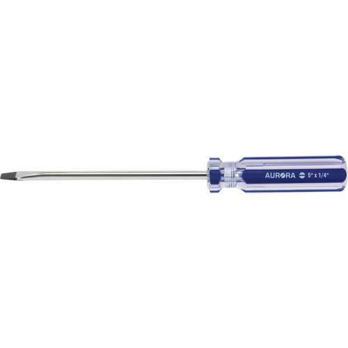Blue Transparent Striped Slotted Screwdriver