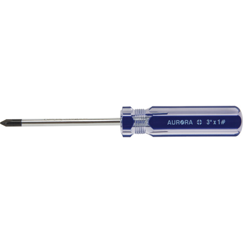Blue Transparent Striped Philips Screwdriver