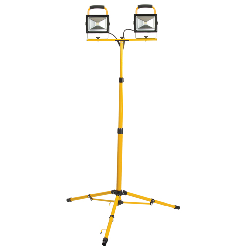 Twin-Head Work Light, LED, 40 W, 4800 Lumens, Aluminum Housing