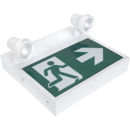 Running Man Sign with Security Lights