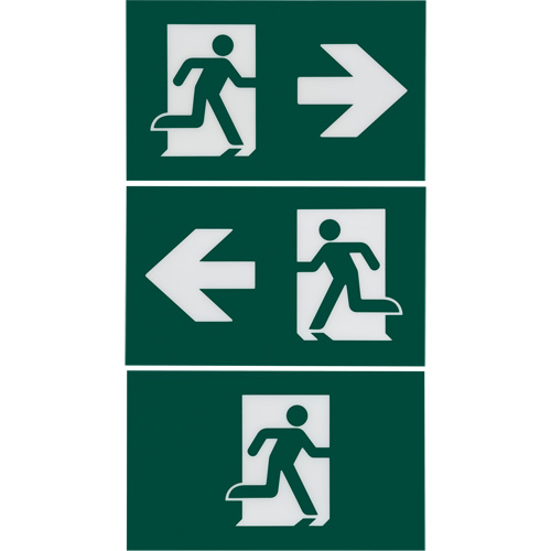 Running Man Sign with Security Lights